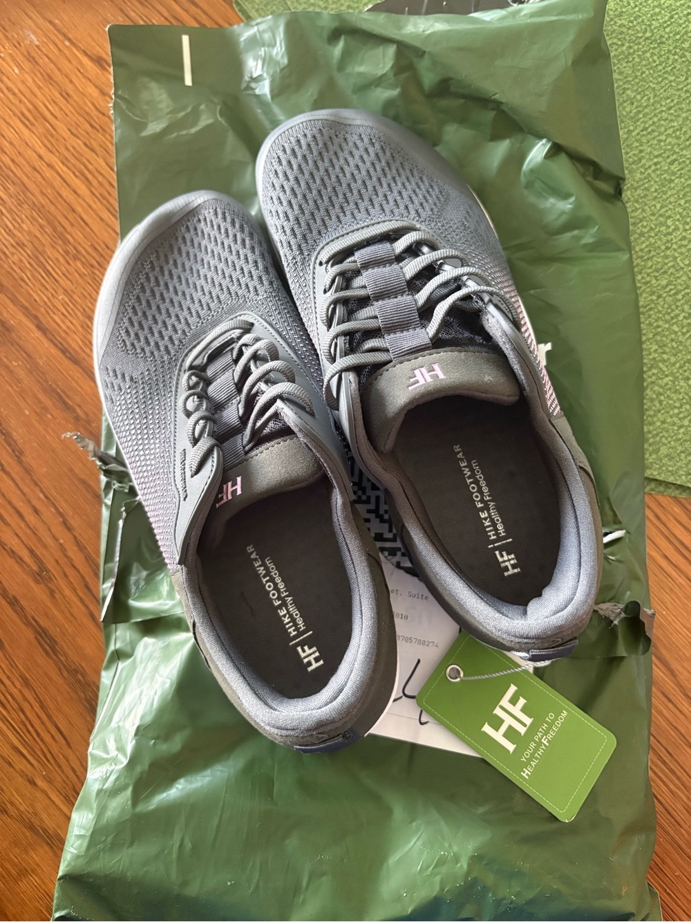 Lightweight Women’s Gray Knit Walking Shoes